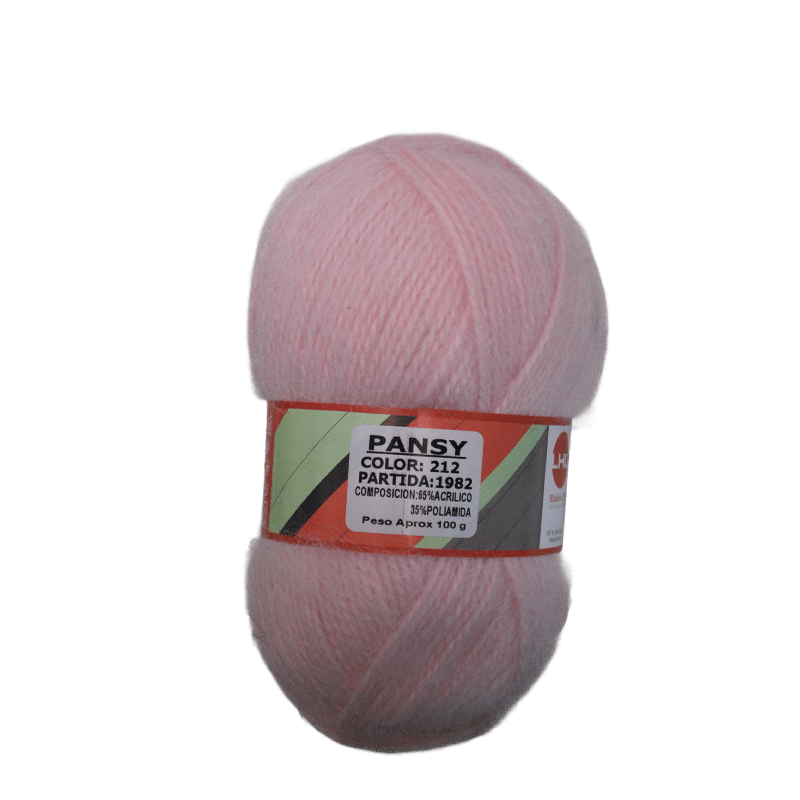 Pansy, lana en ovillos simil mohair,