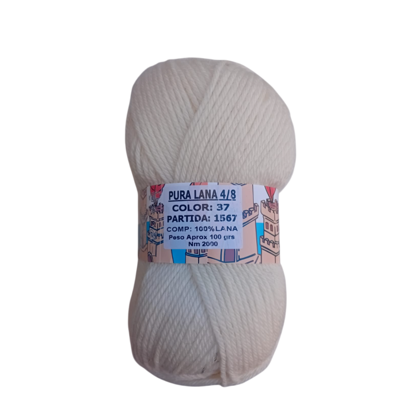 Lana Natural San Marino x ovillos 100gr